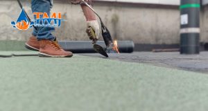 Proses pemasangan waterproofing membran bakar